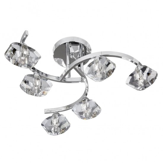 Searchlight ПОТОЛОЧНЫЙ СВЕТИЛЬНИК Sculptured Ice 6xG9x33W, 8086-6CC