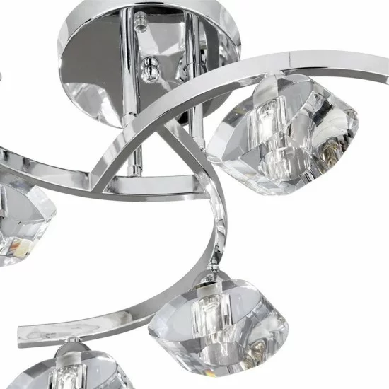 Searchlight CEILING LIGHT Sculptured Ice 6xG9x33W, 8086-6CC Searchlight CEILING LIGHT Sculptured Ice 6xG9x33W, 8086-6CC