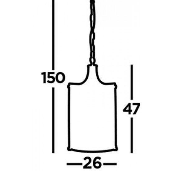 Searchlight Pendant Lamp Victoria 2xE14x60W, 8092-2BK