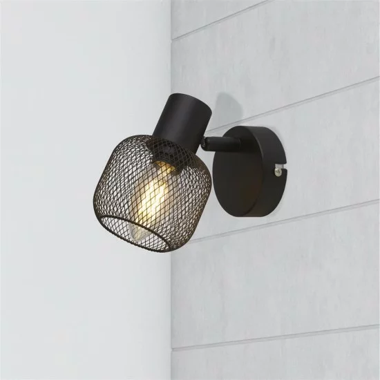 Searchlight sienas gaismeklis Meshy 81201-1BK Searchlight sienas gaismeklis Meshy 81201-1BK