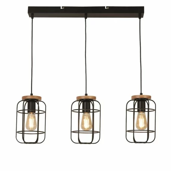 Searchlight piekaramā lampa Vision 3xE27x60W, 81953-3BK Searchlight piekaramā lampa Vision 3xE27x60W, 81953-3BK