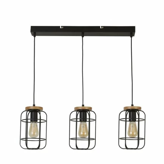 Searchlight piekaramā lampa Vision 3xE27x60W, 81953-3BK Searchlight piekaramā lampa Vision 3xE27x60W, 81953-3BK