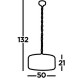 Searchlight подвесной светильник Chapeau 5xE27x60W, 82101-5CC