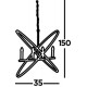 Searchlight подвесной светильник Hoopla 4xE14x60W, 8244-4BZ