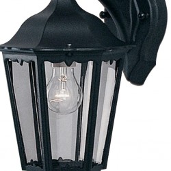 Searchlight outdoor wall light Alex, 1x60WxE27, IP44, black, 82531BK