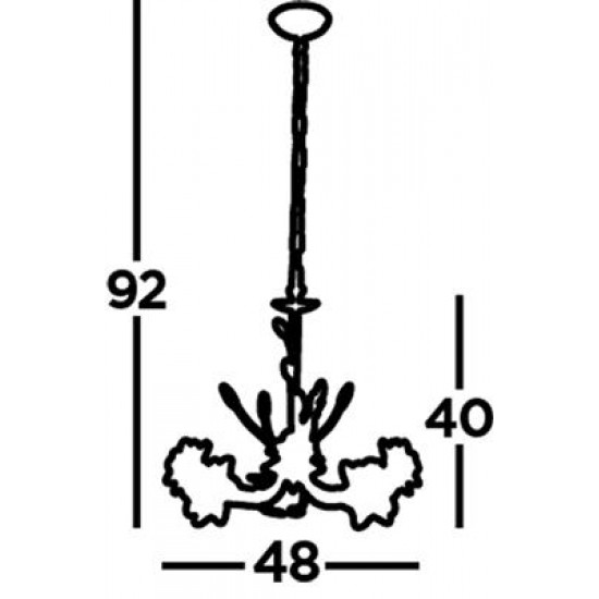 Searchlight Pendant Lamp Bellis 5xG9x33W, 8285-5CC