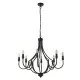 Searchlight Pendant Lamp Lodge 8xE14x60W, 82918-8BK