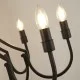 Searchlight Pendant Lamp Lodge 8xE14x60W, 82918-8BK