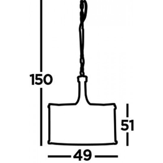 Searchlight piekaramā lampa Victoria 5xE27x60W, 8295-5BK