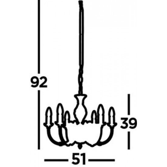 Searchlight Pendant Lamp Zanzibar 6xE14x60W, 3379-6