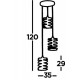 Searchlight Pendant Lamp Spring 3xE14x60W, 85583-3BGO