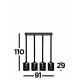 Searchlight подвесной светильник Spring 4xE14x60W, 85583-4BGO