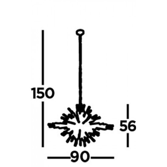 Searchlight Pendant Lamp Starburst 10xE14x60W, 8610-10CC