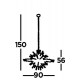 Searchlight piekaramā lampa Starburst 10xE14x60W, 8610-10CC