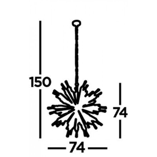 Searchlight Pendant Lamp Starburst 8xE14x60W, 8610-10CC