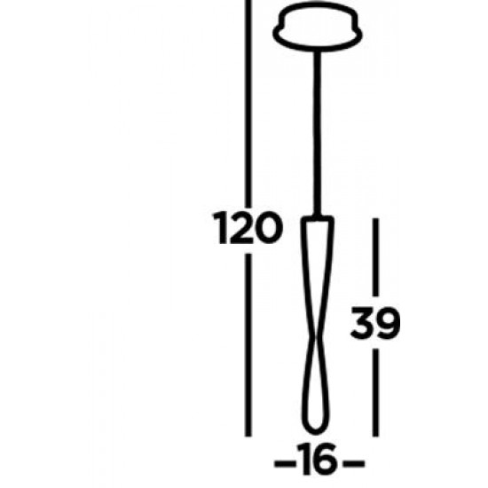 Searchlight Pendant Lamp Paddle 10.6W, LED, 8671-1BK