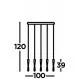 Searchlight Pendant Lamp Paddle 5x48W, LED, 8675-5BK Searchlight Pendant Lamp Paddle 5x48W, LED, 8675-5BK
