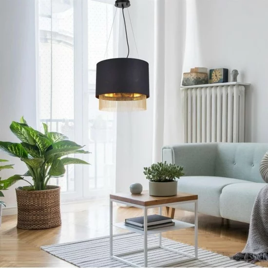 Searchlight piekaramais gaismeklis Fringe, 3x60WxE27, 8723-3BK Searchlight piekaramais gaismeklis Fringe, 3x60WxE27, 8723-3BK