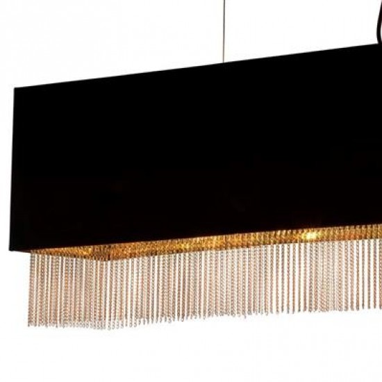 Searchlight pendant lamp Fringe, 4x60WxE27, 8724-4BK