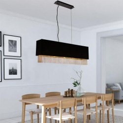 Searchlight pendant lamp Fringe, 4x60WxE27, 8724-4BK