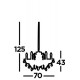 Searchlight подвесной светильник Paris 6xE14x60W, 8736-6AB