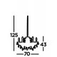 Searchlight люстра Paris 6xE14x60W, 8736-6SS Searchlight люстра Paris 6xE14x60W, 8736-6SS