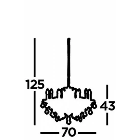 Searchlight chandelier Paris 8xE14x60W, 8738-8SS