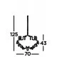 Searchlight chandelier Paris 8xE14x60W, 8738-8SS