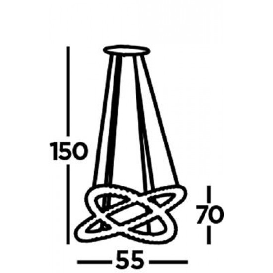 Searchlight pendant lamp Clover, 2x60WxLED, 7123CC