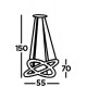 Searchlight подвесной светильник Clover, 2x60WxLED, 7123CC