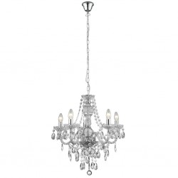Searchlight pendant lamp Marie Therese, 5x60WxE14, 8885-5CL