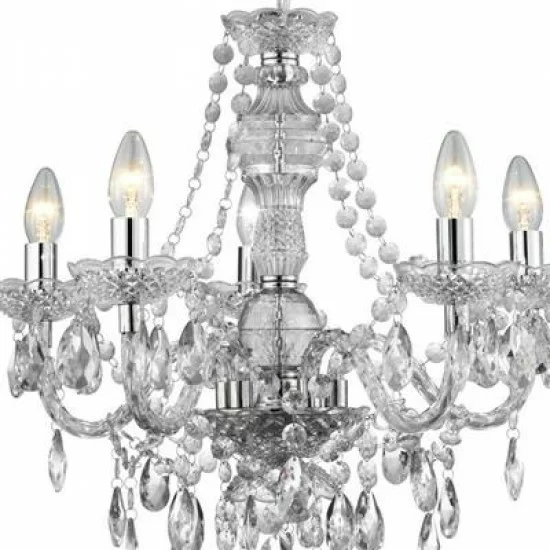 Searchlight pendant lamp Marie Therese, 5x60WxE14, 8885-5CL