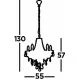 Searchlight pendant lamp Marie Therese, 5x60WxE14, 8885-5CL