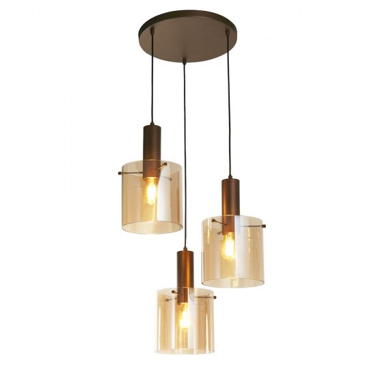 Searchlight Pendant Lamp Sweden 3xE27x60W, 88910-3MO