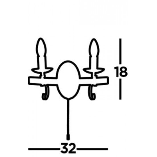 Searchlight wall light Cartwheel 2xE14x60W 8902-2BK