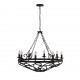 Searchlight Pendant Lamp Cartwheel 8xE14x60W, 8908-8BK