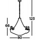 Searchlight piekaramā lampa Cartwheel 8xE14x60W, 8908-8BK