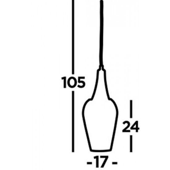 Searchlight Pendant Lamp Whisk 1xE27x60W, 8911CC