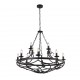 Searchlight Pendant Lamp Cartwheel 12xE14x60W, 24212-12BK