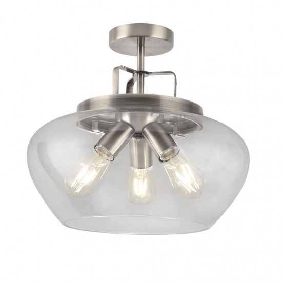 Searchlight Ceiling Lamp Boule 3xE27x60W, 8973-3SS