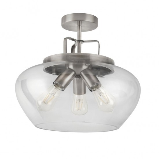 Searchlight Ceiling Lamp Boule 3xE27x60W, 8973-3SS