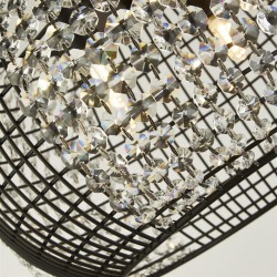 Searchlight Pendant Lamp Cage 4xG9x33W, 9094-4BK