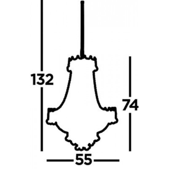 Searchlight Pendant Lamp Versailles 9xE14x60W, 9112-52CC