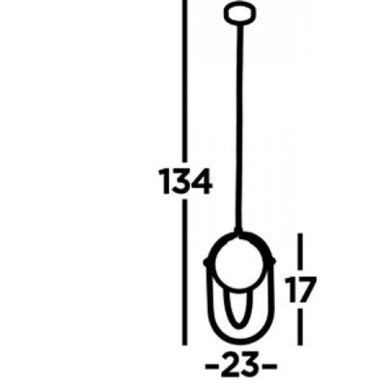 Searchlight Pendant Lamp Axis 1xE27x60W, 9131BK