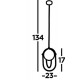 Searchlight piekaramā lampa Axis 1xE27x60W, 9131BK