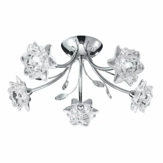 Searchlight ПОТОЛОЧНЫЙ СВЕТИЛЬНИК Bellis 5xG9x33W, 8285-5CC Searchlight ПОТОЛОЧНЫЙ СВЕТИЛЬНИК Bellis 5xG9x33W, 8285-5CC