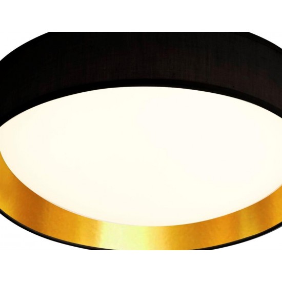 Searchlight потолочный светильник Gianna LED 9371-50BGO, 25W, 3000K, 1632lm, черный и золото, 9371-50BGO