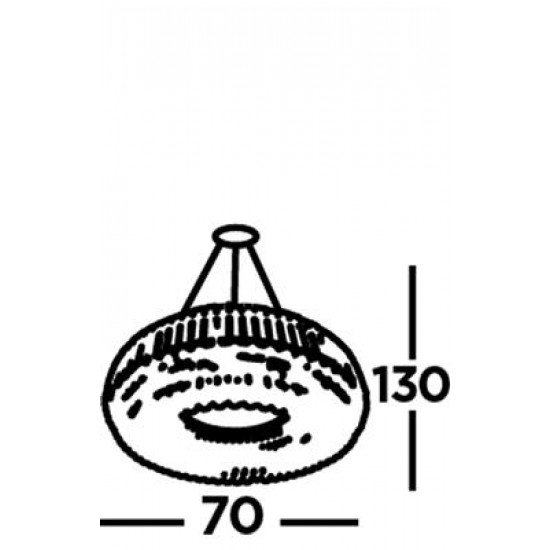 Searchlight piekaramā lampa Vesuvius 10xE14x60W, 9392CC