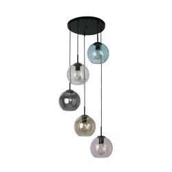 Searchlight Pendant Lamp Mardi Gras 5xE27x60W, 94005-5BK