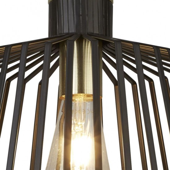 Searchlight Pendant Lamp Bird Cage 1xE27x60W, 9413BK